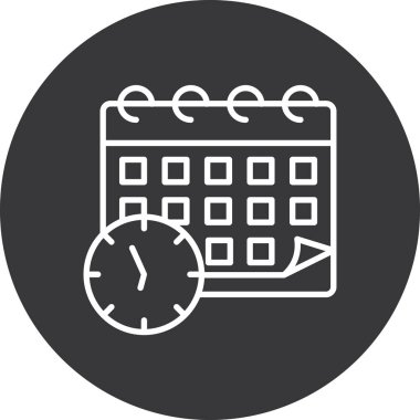 Saat simgesinin vektör illüstrasyonu