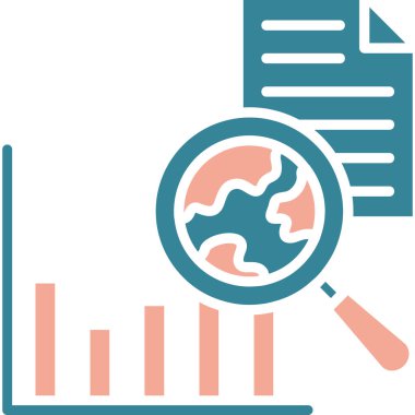 Analiz analizi simgesi düz biçimli