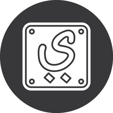 Modern b 'nin vektör illüstrasyonu simge müziğinden yoksun