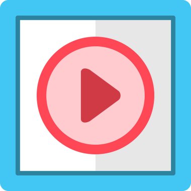 ortam oynatıcı simgesi, vektör illüstrasyonu