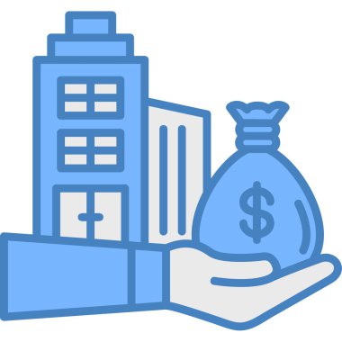 banka simgesi vektör illüstrasyonu