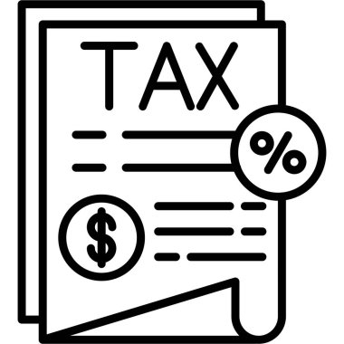 vergi simgesi, basit vektör illüstrasyonu