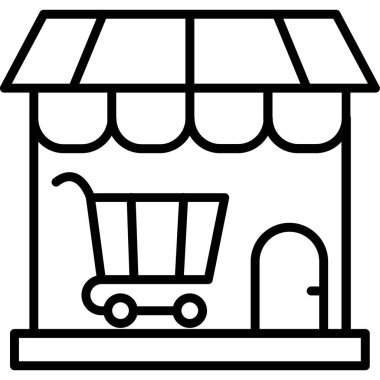 Alışveriş arabası simgesi, taslak biçimi
