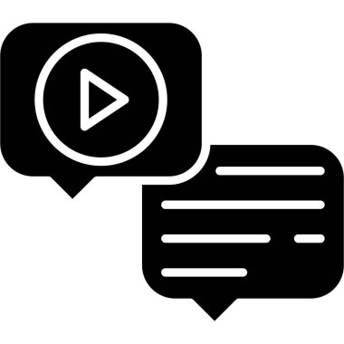 Konuş. Web simgesi basit illüstrasyon