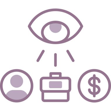 para gözü ve yazı tipi simgesi