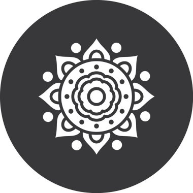 beautiful flower vector glyph icon