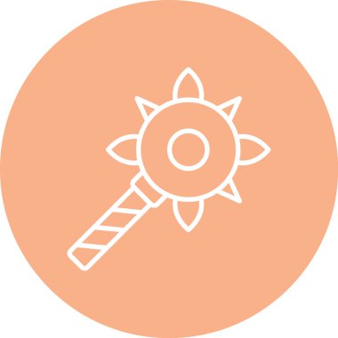 Bir gül ikonunun vektör illüstrasyonu