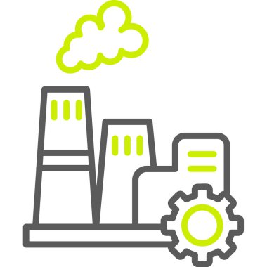 Fabrika simgesi vektör illüstrasyonu