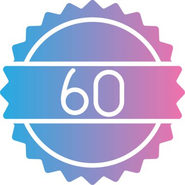 68 yıllık modern simge, vektör illüstrasyonu