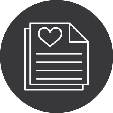 vektör aşk harfi simgesi