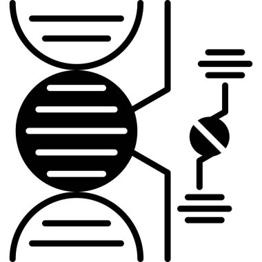 Ana hatlar biçiminde DNA DNA molekülü simgesi