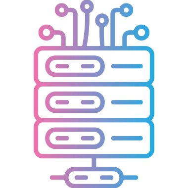 Sunucu. Web simgesi basit illüstrasyon