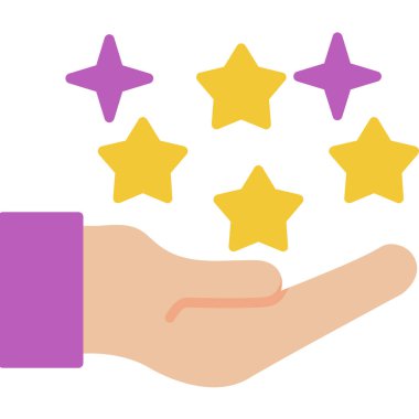 yıldızlar el ile izole edilmiş simge