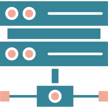 Sunucu. Web simgesi basit illüstrasyon