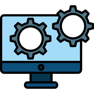 Bilgisayar dişlileri. Basit resimleme