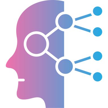 Beyin. Web simgesi basit illüstrasyon