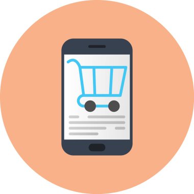 Mobil alışveriş vektör çizim