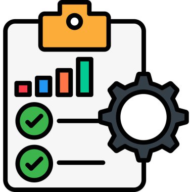 Kontrol listesi. Web simgesi basit illüstrasyon
