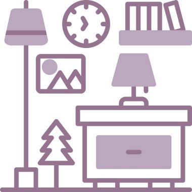 Modern mobilyaların vektör illüstrasyonu