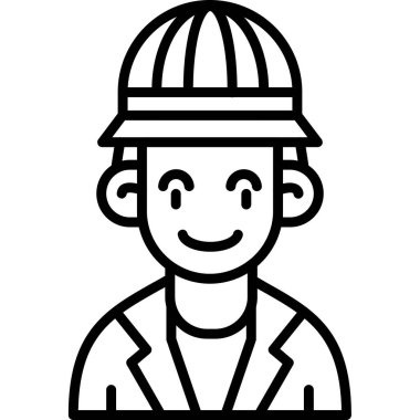 Yapı adamı avatar vektör illüstrasyonu