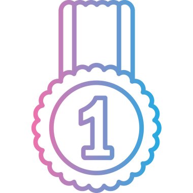 Madalya ikon vektör illüstrasyonu