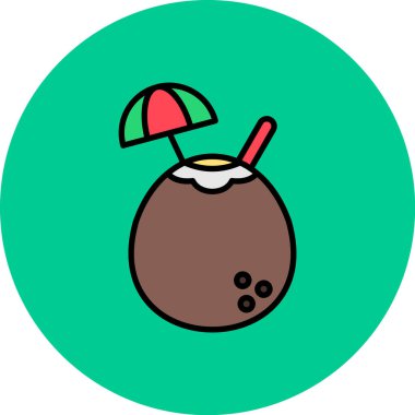 Bir Hindistan cevizi vektör çizim