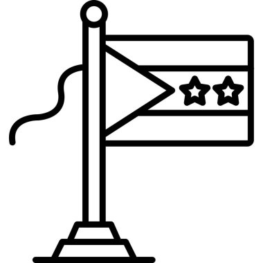 ABD bayrak ikonu vektör illüstrasyonu