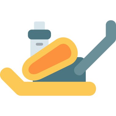 Elektrikli süpürge düz vektör simgesi