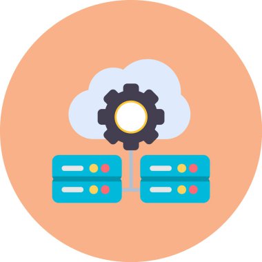 bulut hesaplama vektörü simgesi