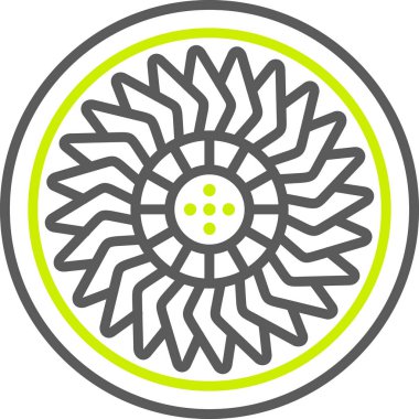 Moda tarzında izole edilmiş çiçek simgesi