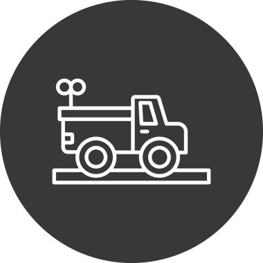 Traktör düz tasarımı, vektör illüstrasyonu