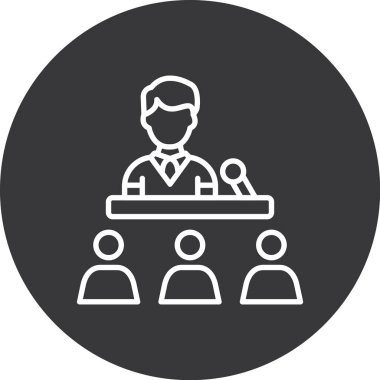 İş insanları simgesinin vektör illüstrasyonu