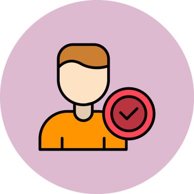 Saati olan adam. Web simgesi basit illüstrasyon