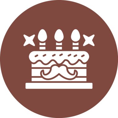 Kek. Web simgesi basit illüstrasyon