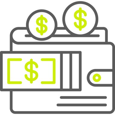 Para için. Web simgesi basit illüstrasyon