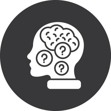 Düşünüyorum. Web simgesi basit illüstrasyon