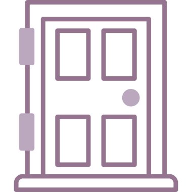 Kapı. Web simgesi basit illüstrasyon