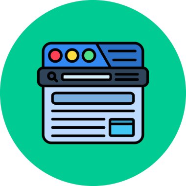 Web arayüzü tasarım simgesi, vektör illüstrasyonu