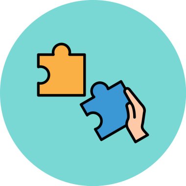 vektör renk bulmaca simgesi