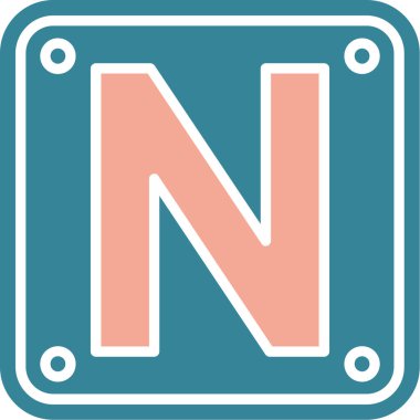 Alfabe simgesi vektör çizimi