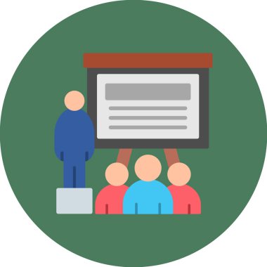 Konferans simgesi, vektör çizimi