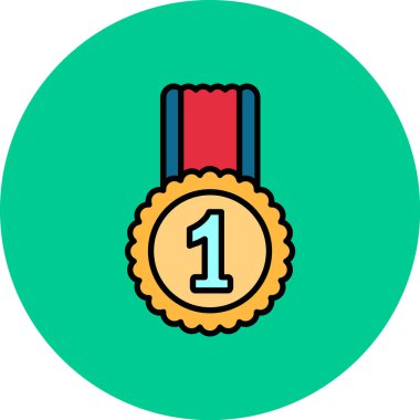 Madalya vektör simgesi Kişisel ve ticari için basit vektör illüstrasyonuName