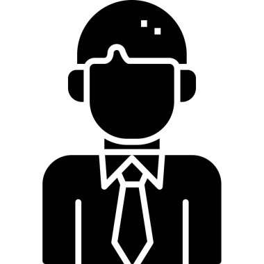 iş adamı simgesi, basit vektör illüstrasyonu