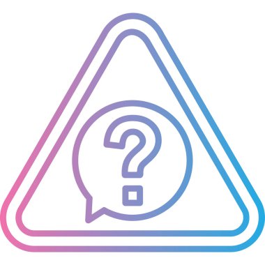 Soru işareti simgesinin vektör illüstrasyonu