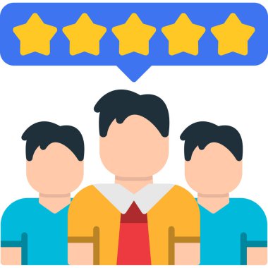 Müşteri hizmet puanı vektör simgesi.