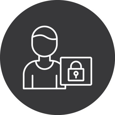 güvenlik simgesi vektör illüstrasyonu