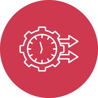 zaman yönetimi simgesi, vektör illüstrasyonu