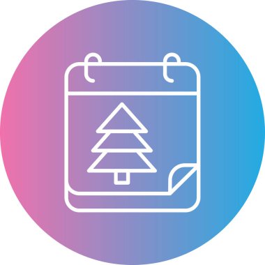 Vektör illüstrasyonu, Noel ağacı simgesi