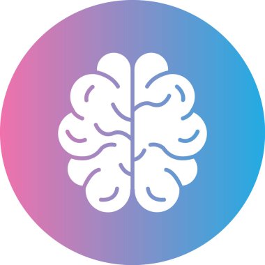 Beyin. Web simgesi vektör illüstrasyonu
