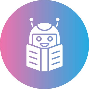 robot. Web simgesi basit illüstrasyon